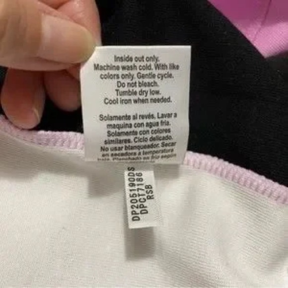 DKNY Pink White 1/2 Zip Pullover - Picture 6 of 7